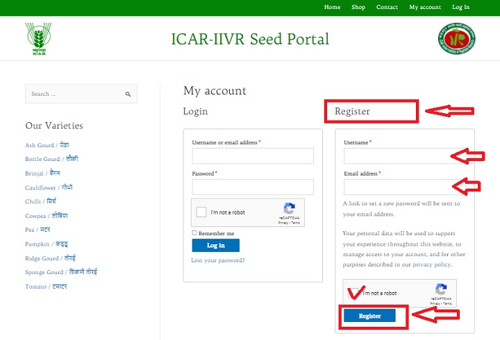 ICAR-IIVR Seed Portal