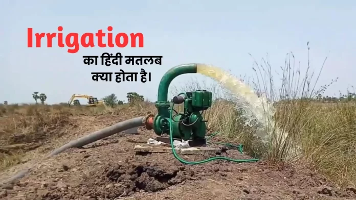 Irrigation Meaning in hindi